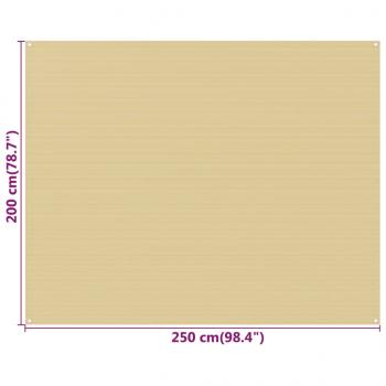 Zeltteppich Beige 250x200 cm HDPE