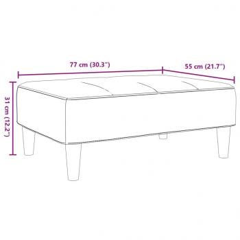 Fußhocker Hellgrau 77x55x31 cm Stoff