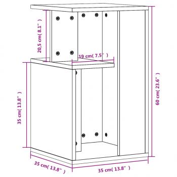 Beistelltisch Braun Eichen-Optik 35x35x60 cm Holzwerkstoff