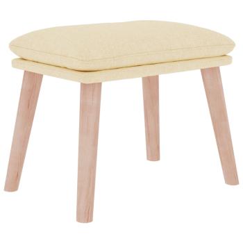 Relaxsessel mit Hocker Creme Stoff