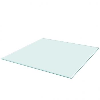 Tischplatte aus gehärtetem Glas quadratisch 800x800 mm