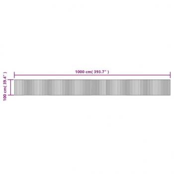 Teppich Rechteckig Natur 100x1000 cm Bambus