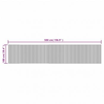 Teppich Rechteckig Schwarz 100x500 cm Bambus