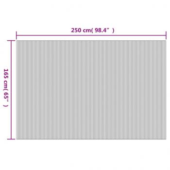 Paravent Schwarz 165x250 cm Bambus