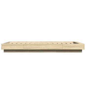 Bettgestell Sonoma-Eiche 75x190 cm Holzwerkstoff