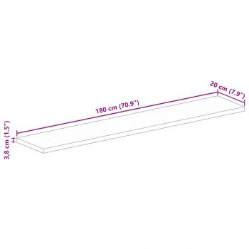 Tischplatte 180x20x3,8 cm Rechteckig Altholz Massiv