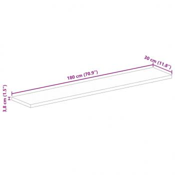 Tischplatte 180x30x3,8 cm Rechteckig Altholz Massiv