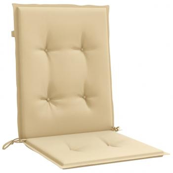 Niedriglehner-Auflagen 6 Stk. Melange Beige 100x50x4 cm Stoff