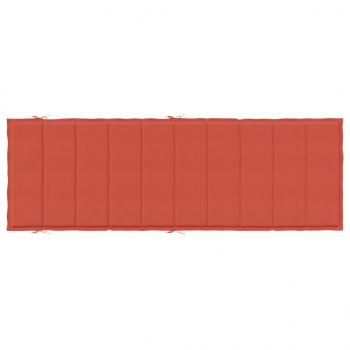 Sonnenliegen-Auflage Melange Rot 186x58x3 cm Stoff