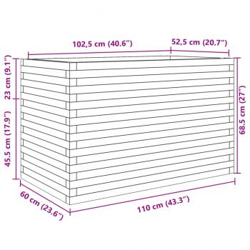 Pflanzkübel 110x60x68,5 cm Massivholz Douglasie