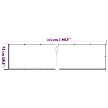 Garten-Sichtschutz Pflanzen-Optik Grün 500x75 cm PVC