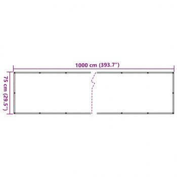 Garten-Sichtschutz Pflanzen-Optik Grün 1000x75 cm PVC