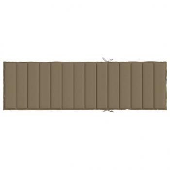 Sonnenliegen-Auflage Melange Taupe 200x50x4 cm Stoff