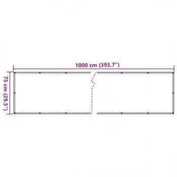 Garten-Sichtschutz Steinoptik 1000x75 cm PVC