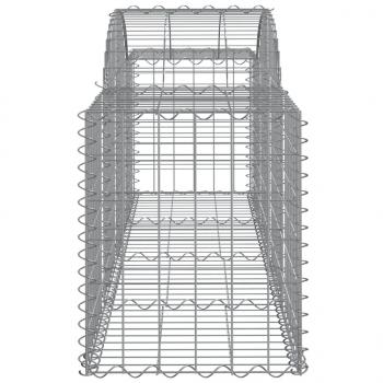 Gabionen mit Hochbogen 30 Stk. 200x50x60/80 cm Verzinktes Eisen