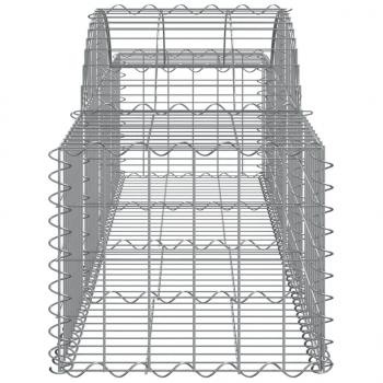 Gabionen mit Hochbogen 20 Stk. 200x50x40/60 cm Verzinktes Eisen