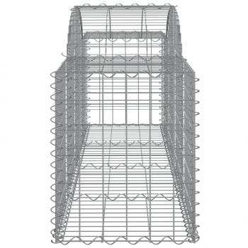 Gabionen mit Hochbogen 20 Stk. 200x50x60/80 cm Verzinktes Eisen