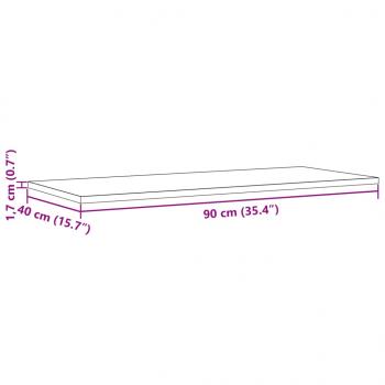 Tischplatte 90x40x1,7 cm Rechteckig Massivholz Kiefer