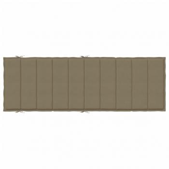 Sonnenliegen-Auflage Melange Taupe 186x58x3 cm Stoff