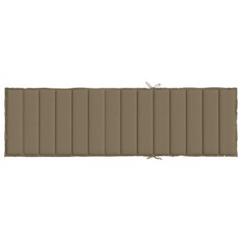 Sonnenliegen-Auflage Melange Taupe 200x60x4 cm Stoff