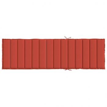 Sonnenliegen-Auflage Melange Rot 200x60x4 cm Stoff