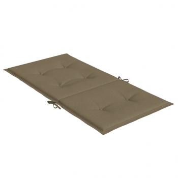 Niedriglehner-Auflagen 6 Stk. Melange Taupe 100x50x4 cm Stoff