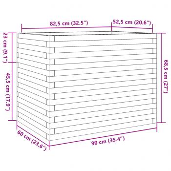 Pflanzkübel 90x60x68,5 cm Kiefernholz Imprägniert