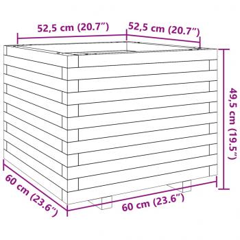 Pflanzkübel 60x60x49,5 cm Massivholz Douglasie