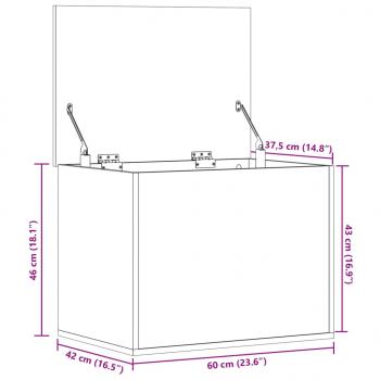 Truhe Braun Eichen-Optik 60x42x46 cm Holzwerkstoff