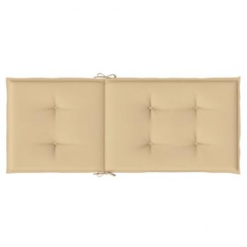 Hochlehner-Auflagen 4 Stk. Melange Beige 120x50x4 cm Stoff