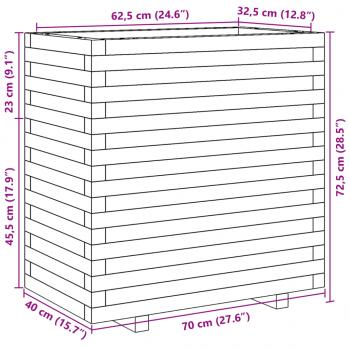 Pflanzkübel 70x40x72,5 cm Massivholz Douglasie