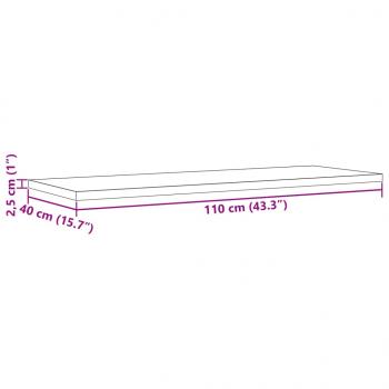 Tischplatte 110x40x2,5 cm Rechteckig Massivholz Kiefer