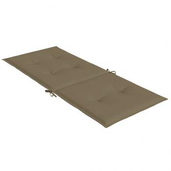 Hochlehner-Auflagen 4 Stk. Melange Taupe 120x50x4 cm Stoff