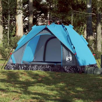 ARDEBO.de - Kuppel-Campingzelt 2 Personen Blau Quick Release