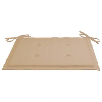 Gartenstuhl-Kissen 2 Stk. Beige 40x40x3 cm Oxford-Gewebe