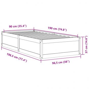 Massivholzbett ohne Matratze 90x190 cm Kiefernholz