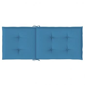 Hochlehner-Auflagen 4 Stk. Melange Blau 120x50x4 cm Stoff