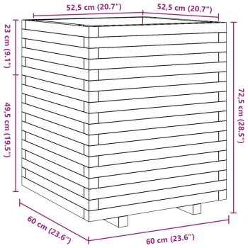 Pflanzkübel 60x60x72,5 cm Kiefernholz Imprägniert