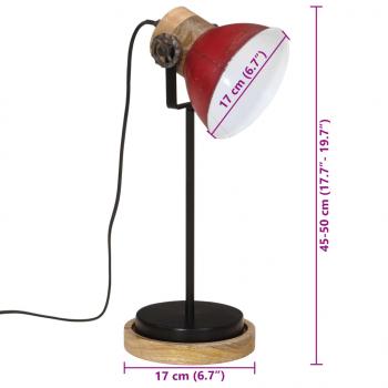 Schreibtischlampe 25 W Rot 17x17x50 cm E27