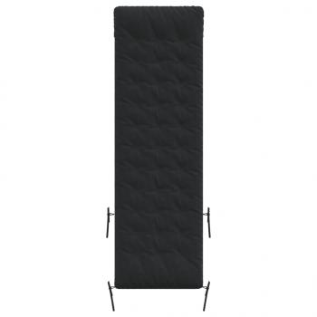 Sonnenliegen-Auflage Schwarz 160x50x10 cm Wildleder-Optik