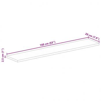 Tischplatte 160x20x2,5 cm Rechteckig Altholz Massiv