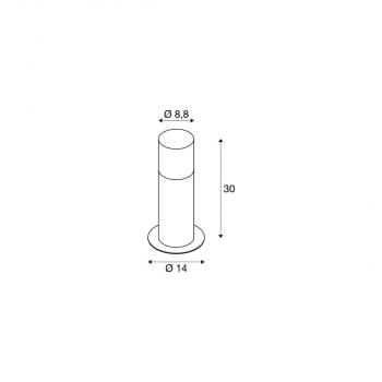 SLV GRAFIT 30 Outdoor Stehleuchte, anthrazit, round, E27 (1006180)