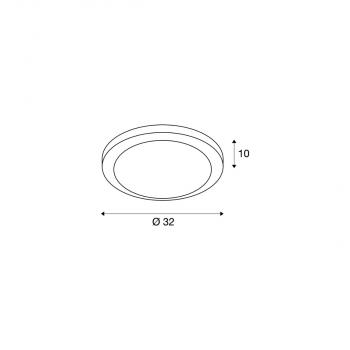 SLV MELAN Deckenleuchte, A60, rund, aluminium gebürstet, Glas satiniert, max. 60W (155236)