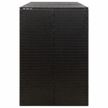 Mülltonnenbox für 3 Tonnen Schwarz 207x80x117 cm Poly Rattan