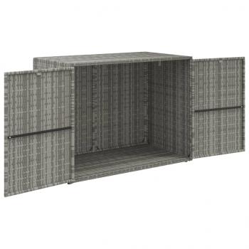 Gartenschrank Grau 100x55,5x80 cm Poly Rattan