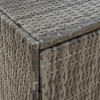 Gartenschrank Grau 100x55,5x80 cm Poly Rattan