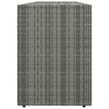 Gartenschrank Grau 198x55,5x80 cm Poly Rattan