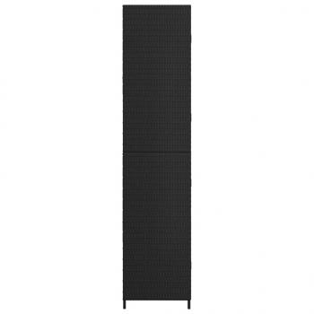 Gartenschrank Schwarz 59x40x180 cm Poly Rattan