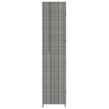 Gartenschrank Grau 59x40x180 cm Poly Rattan