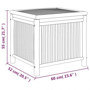 Gartentruhe 60x52x55 cm Bambus